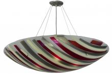 Meyda Green 140260 - 35.25"W Metro Fusion Jubilee Glass Inverted Pendant