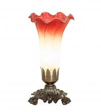 Meyda Green 145780 - 8" High Seafoam/Cranberry Victorian Accent Lamp