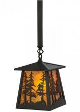 Meyda Green 149025 - 7"Sq Tall Pines Mini Pendant