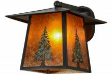 Meyda Green 154426 - 12"W Stillwater Tall Pine Solid Mount Wall Sconce