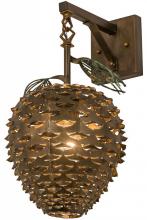 Meyda Green 158943 - 11" Wide Stoneycreek Pinecone Hanging Wall Sconce