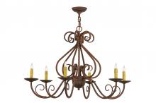 Meyda Green 160224 - 36" Wide Jenna 6 Light Chandelier