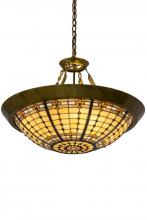 Meyda Green 180290 - 28"W Fleur-de-Lite Inverted Pendant