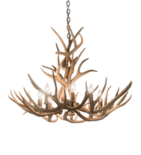 Meyda Green 200453 - 32" Wide Antlers Mule Deer 8 Light Chandelier