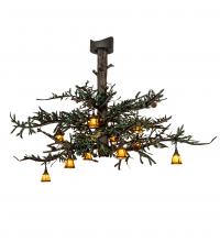 Meyda Green 214347 - 110" Long Pine Branch 10 Light Chandelier