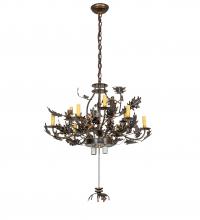 Meyda Green 221200 - 34" Wide Oak Leaf & Acorn Chandelier Hardware