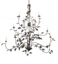 Meyda Green 222594 - 72" Wide Oak Leaf 15 Light Chandelier