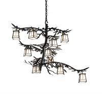 Meyda Green 235583 - 39" Wide Pine Branch Valley View 10 Light Chandelier