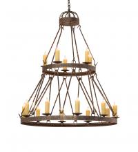 Meyda Green 243691 - 48" Wide Lakeshore 15 Light Two Tier Chandelier