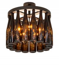 Meyda Green 243695 - 19" Wide Tuscan Vineyard 16 Wine Bottle Chandelier