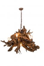 Meyda Green 248859 - 40" Wide Driftwood 6 Light Chandelier