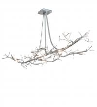 Meyda Green 252393 - 72" Long Winter Solstice Budding 12 Light Oblong Chandelier