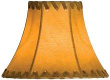 Meyda Green 26349 - 6"W X 4.5"H Faux Leather Tan Hexagon Shade