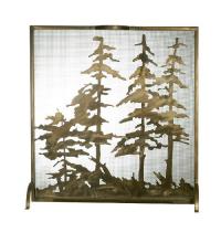 Meyda Green 27047 - 32"W X 33"H Tall Pines Fireplace Screen