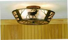 Meyda Green 51495 - 16" Wide Elk on the Loose Flushmount