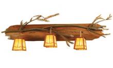 Meyda Green 52385 - 38" Wide Pine Branch Valley View 3 LT Vanity Light