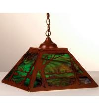 Meyda Green 76320 - 16"Sq Quiet Pond Pendant