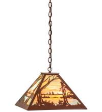 Meyda Green 81412 - 17.5"Sq Quiet Pond Pendant