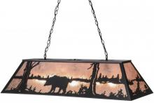 Meyda Black 110854 - 48"L Bear at Lake Oblong Pendant