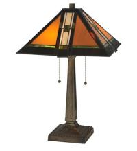 Meyda Black 119654 - 22"H Montana Mission Table Lamp