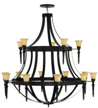 Meyda Black 120632 - 72"W Pontoise 15 LT Chandelier