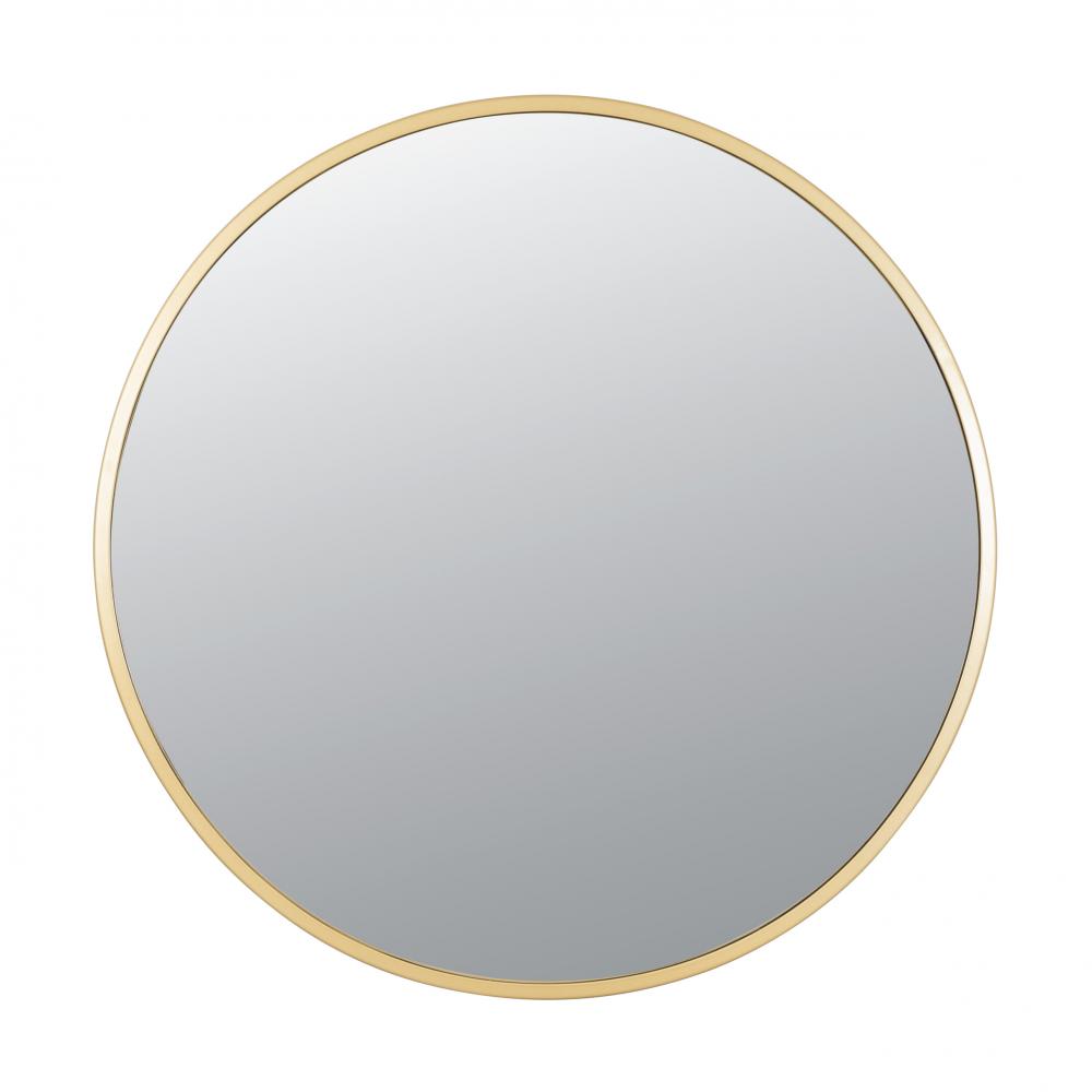 Cottage 30-in Round Mirror - Gold