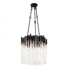 Varaluz 309P06MBFG - Matrix 6-Lt Pendant - Matte Black/French Gold