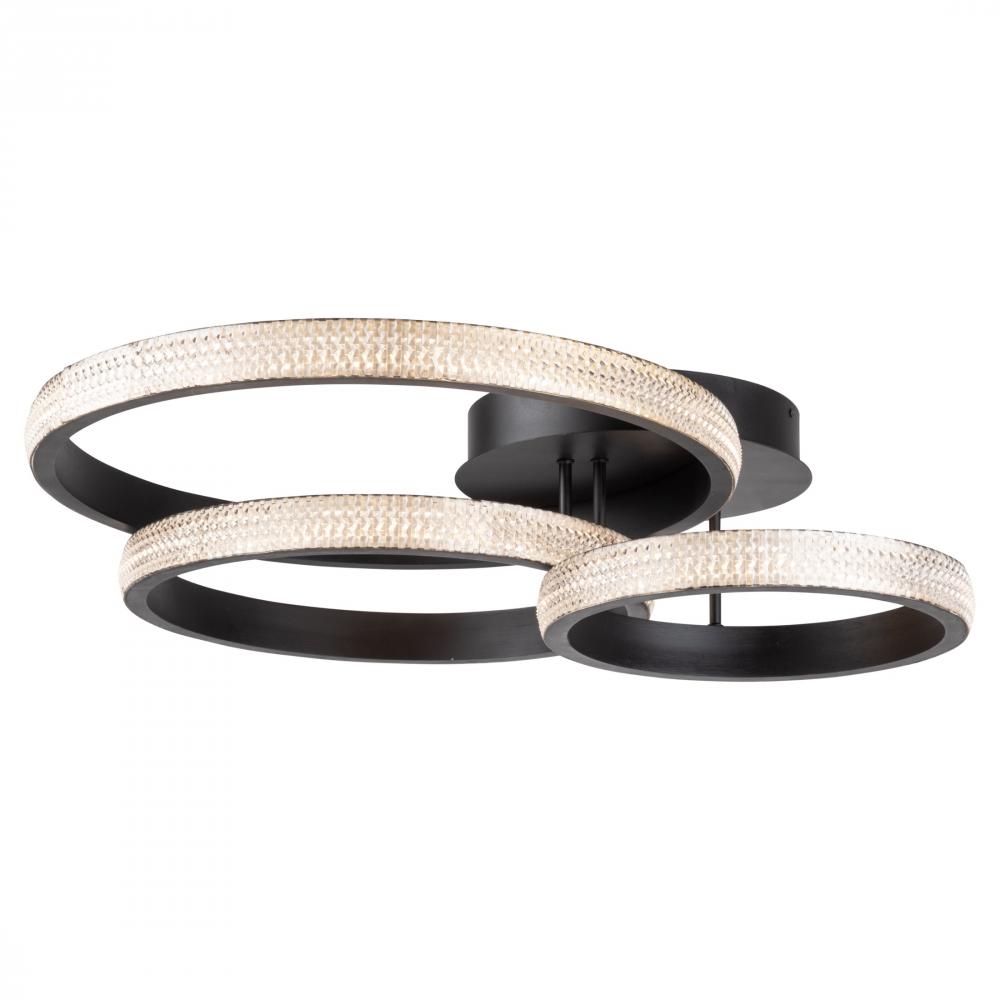 Nova 40W LED Flush Mount Black