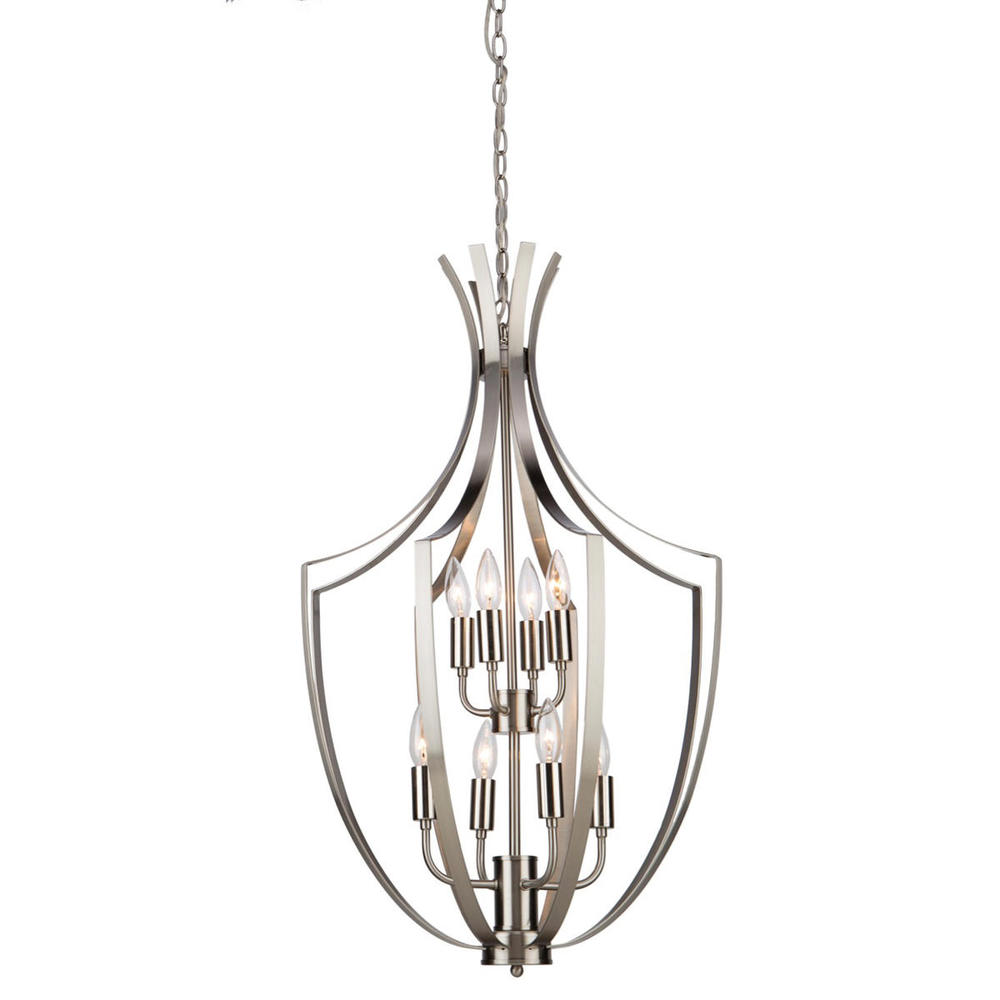 Newport Satin Nickel Chandelier