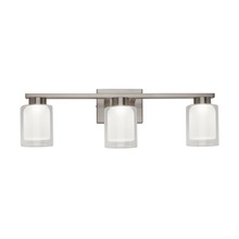 Artcraft AC7393BN - Saville Collection 3-Light Bathroom Vanity Fixture Brushed Nickel