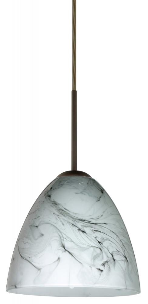 Besa Vila Pendant Bronze Marble Grigio 1x60W Medium Base