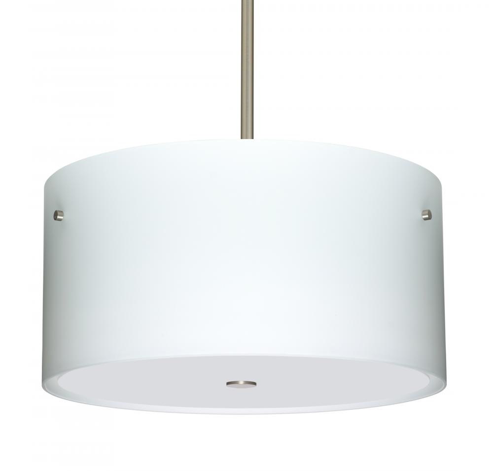 Besa Stem Pendant Tamburo 16 Satin Nickel Opal Matte 3x100W Medium Base