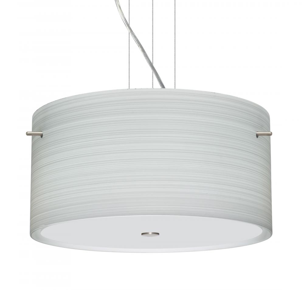 Besa Tamburo 16 Pendant Chalk Satin Nickel 3x11W LED