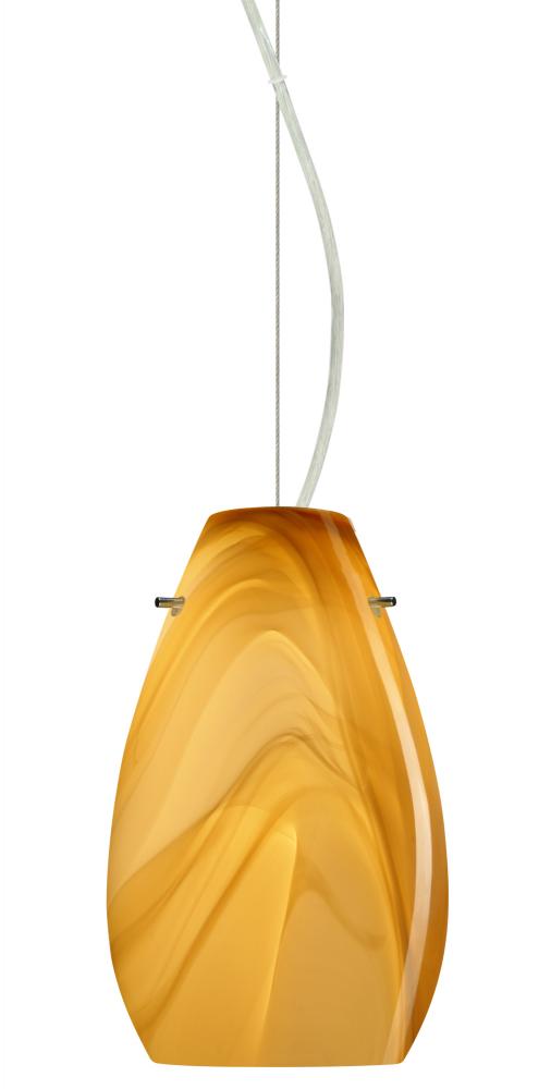 Besa Pera 9 Cable Pendant Honey Satin Nickel 1x100W Medium Base