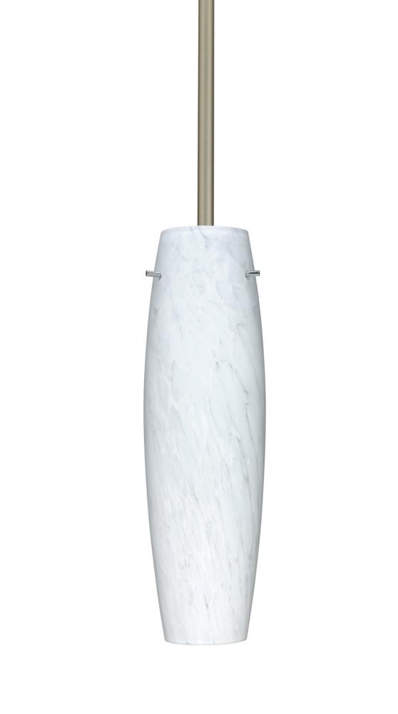 Besa Tu Tu Stem Pendant Satin Nickel Carrera 1x40W Halogen