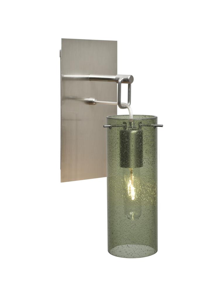 Besa Juni 10 Wall Pendant, Moss Bubble, Satin Nickel Finish, 1x60W Medium Base