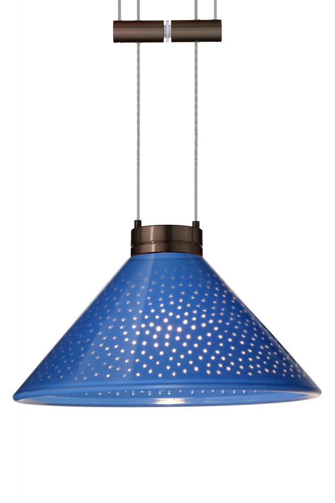 Besa Pendant Kona Bronze Blue Starpoint 1x50W Halogen