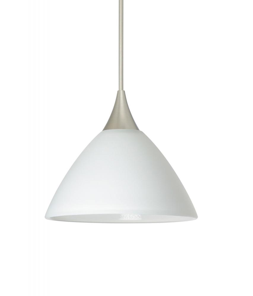 Besa Pendant Domi Satin Nickel White 1x50W Halogen