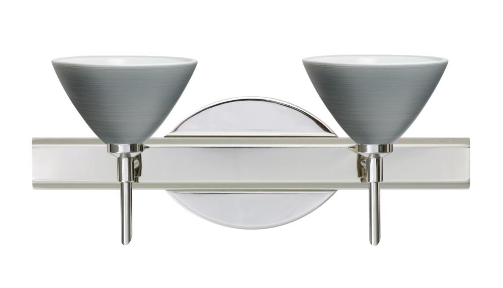 Besa Wall Domi Chrome Titan 2x5W LED