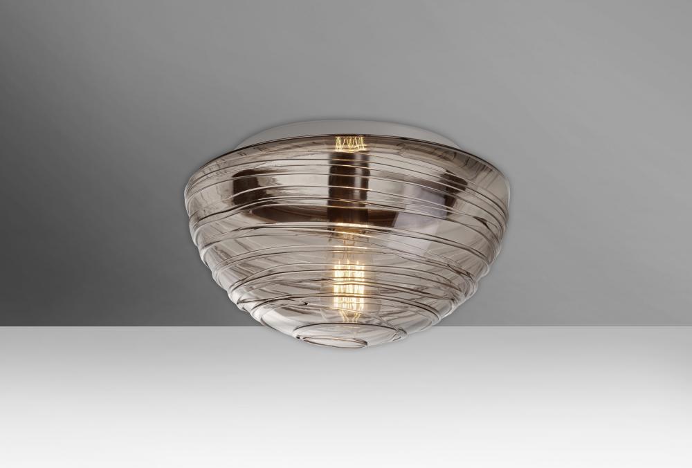 Besa Ceiling Wave 12 Smoke 1x40W Edison