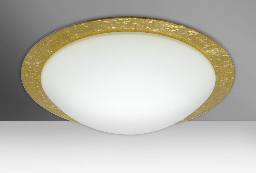 Besa Ceiling Ring 19 White/Gold Foil Ring 3x9W LED