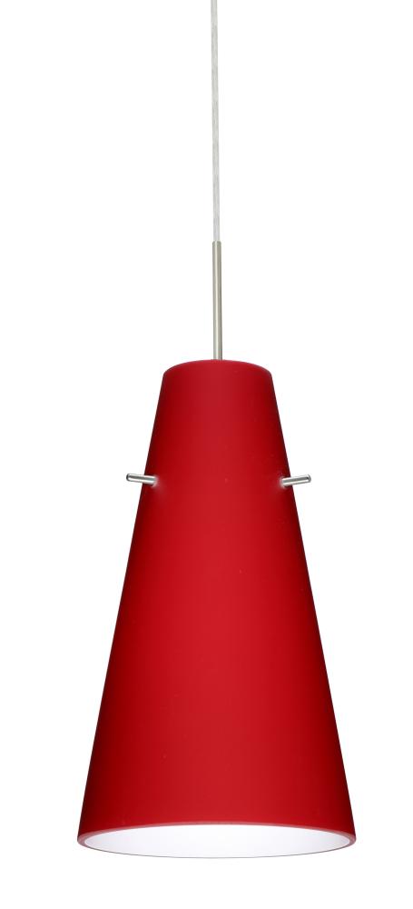 Besa Cierro LED Pendant For Multiport Canopy J Ruby Matte Satin Nickel 1x9W LED