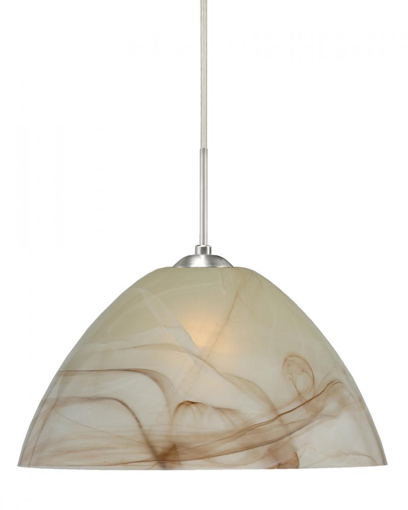 Besa Tessa LED Pendant For Multiport Canopy Mocha Satin Nickel 1x9W LED