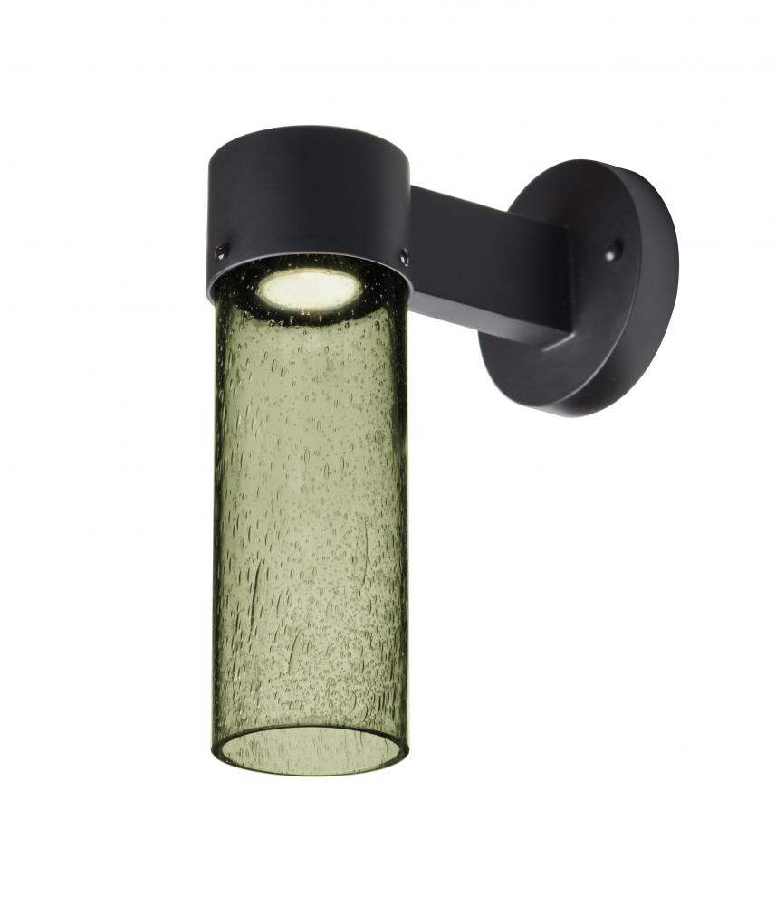 Besa, Juni 10 Outdoor Sconce, Moss Bubble, Black Finish, 1x4W LED