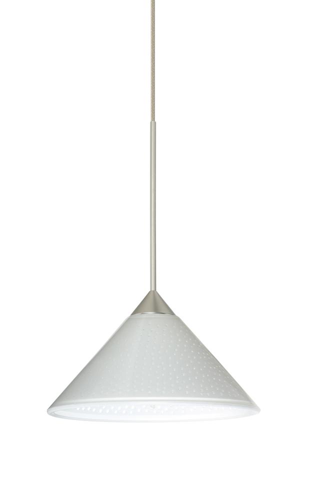 Besa Pendant Kona Satin Nickel White Starpoint 1x50W Halogen