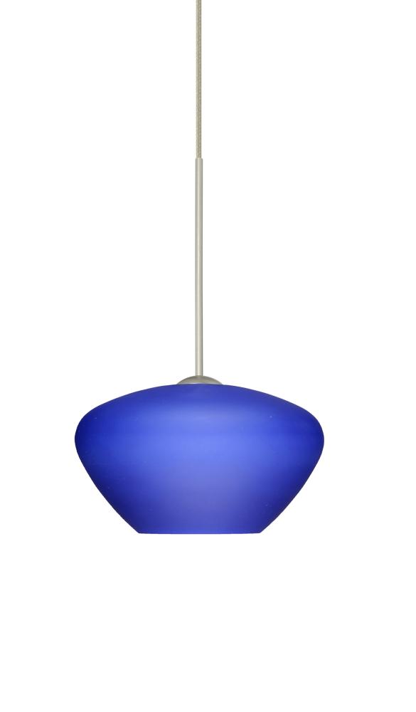 Besa Pendant Peri Satin Nickel Blue Matte 1x50W Halogen