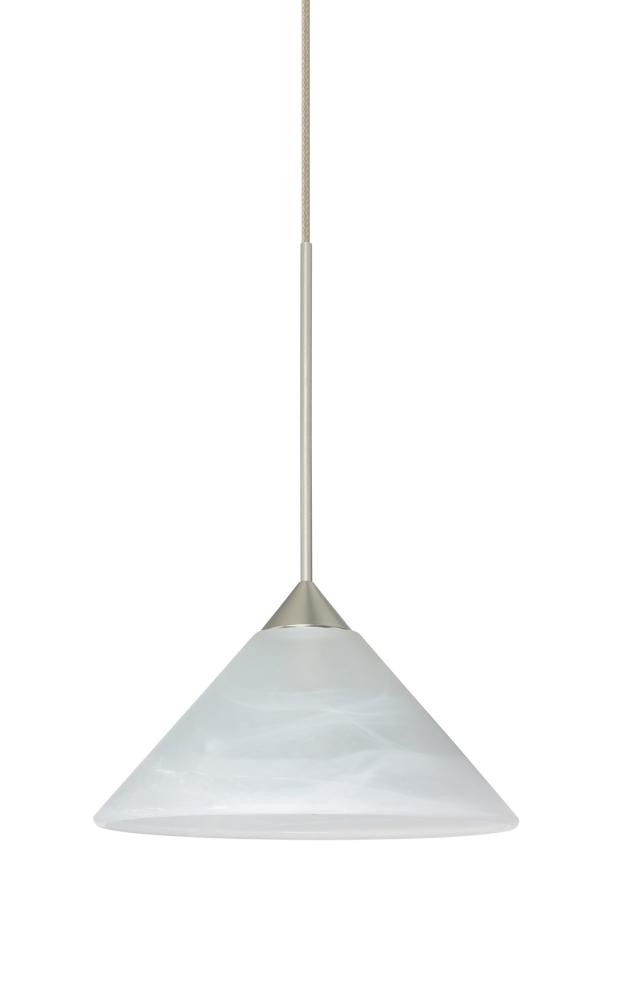 Besa Pendant For Multiport Canopy Kona Satin Nickel Marble 1x50W Halogen