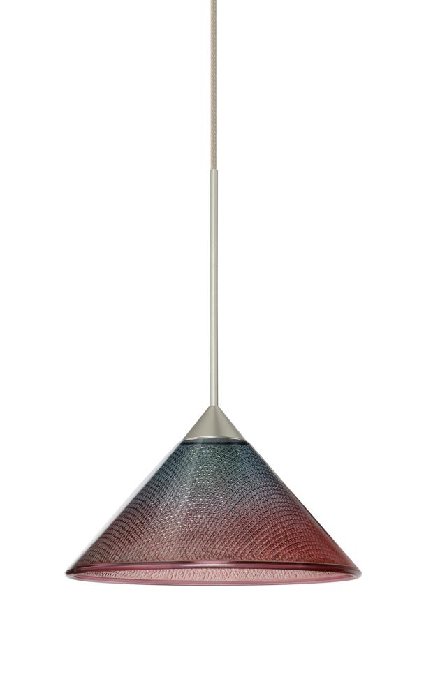 Besa Pendant For Multiport Canopy Kona Satin Nickel Bi-Color 1x50W Halogen