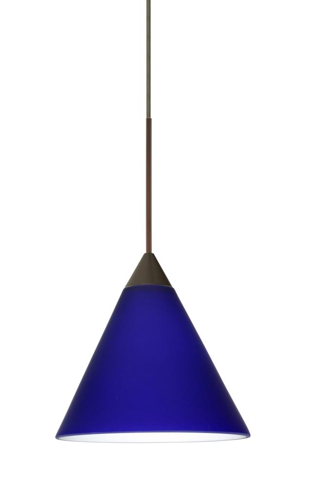 Besa Pendant Kani Bronze Cobalt Blue Matte 1x50W Halogen