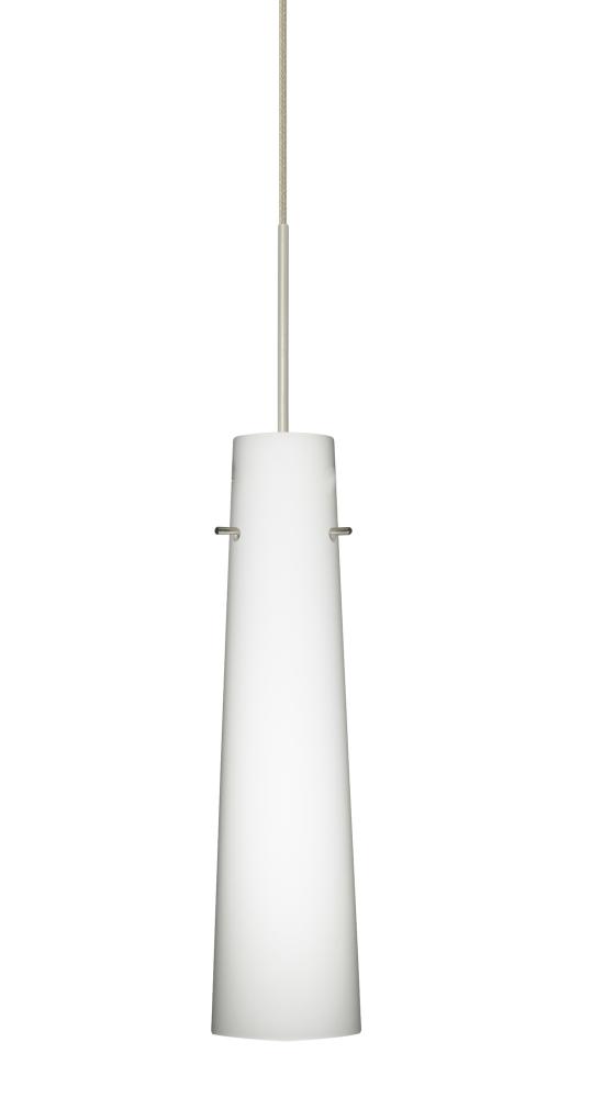 Besa Camino Pendant Satin Nickel Opal Matte 1x50W Halogen